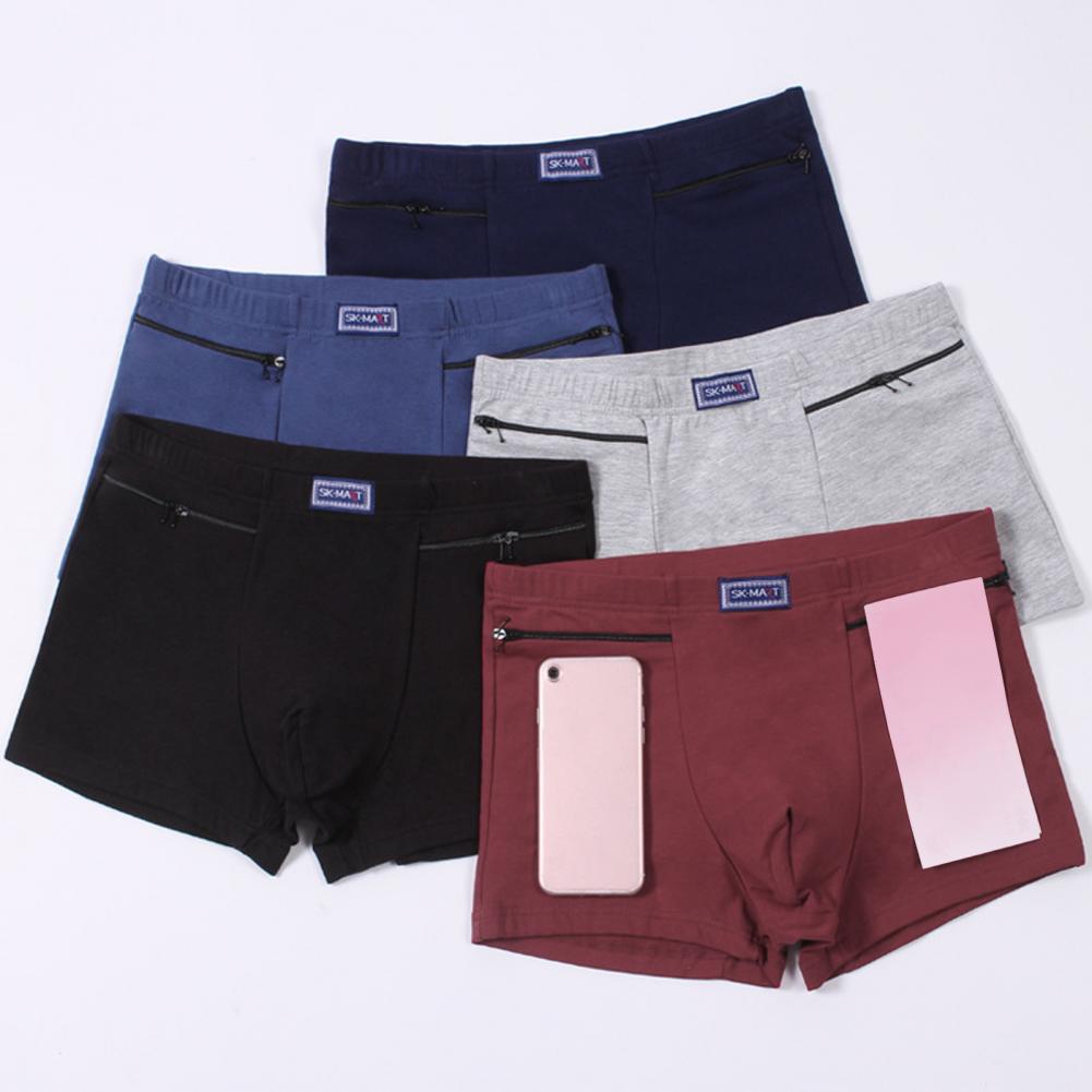 Boxer Brief Pack Cotton - Tasche da uomo Intimo Slip antifurto